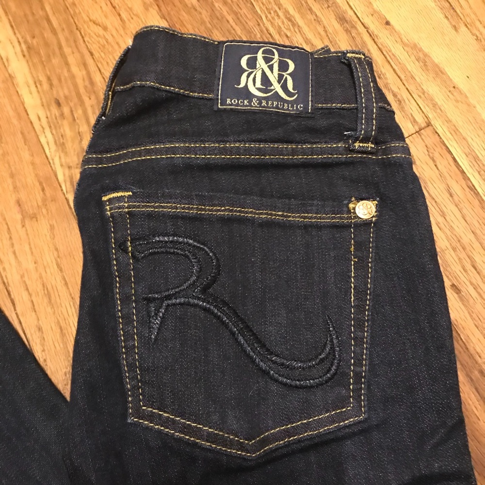 Rock & Republic Jeans Kasandra Dark Wash Size 6 S